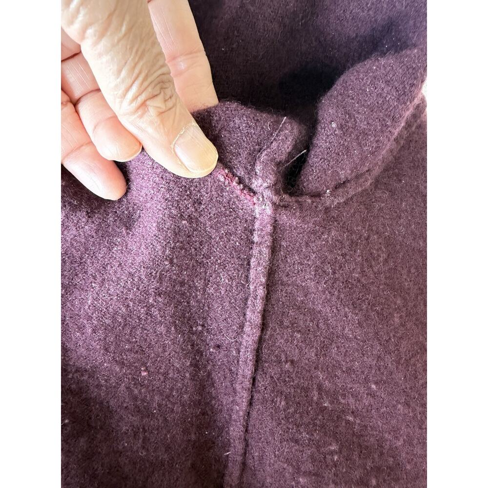 Quince 100% thick Cashmere Pullover Sweater Women's Burgundy Long Sleeve Size-S - Picture 7 of 8